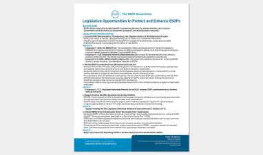 Policy Ask_Legistlative Opportunities to Protect and Enhance ESOPs