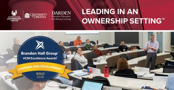 Leading in an Ownership Setting Brandon Hall Award Winner
