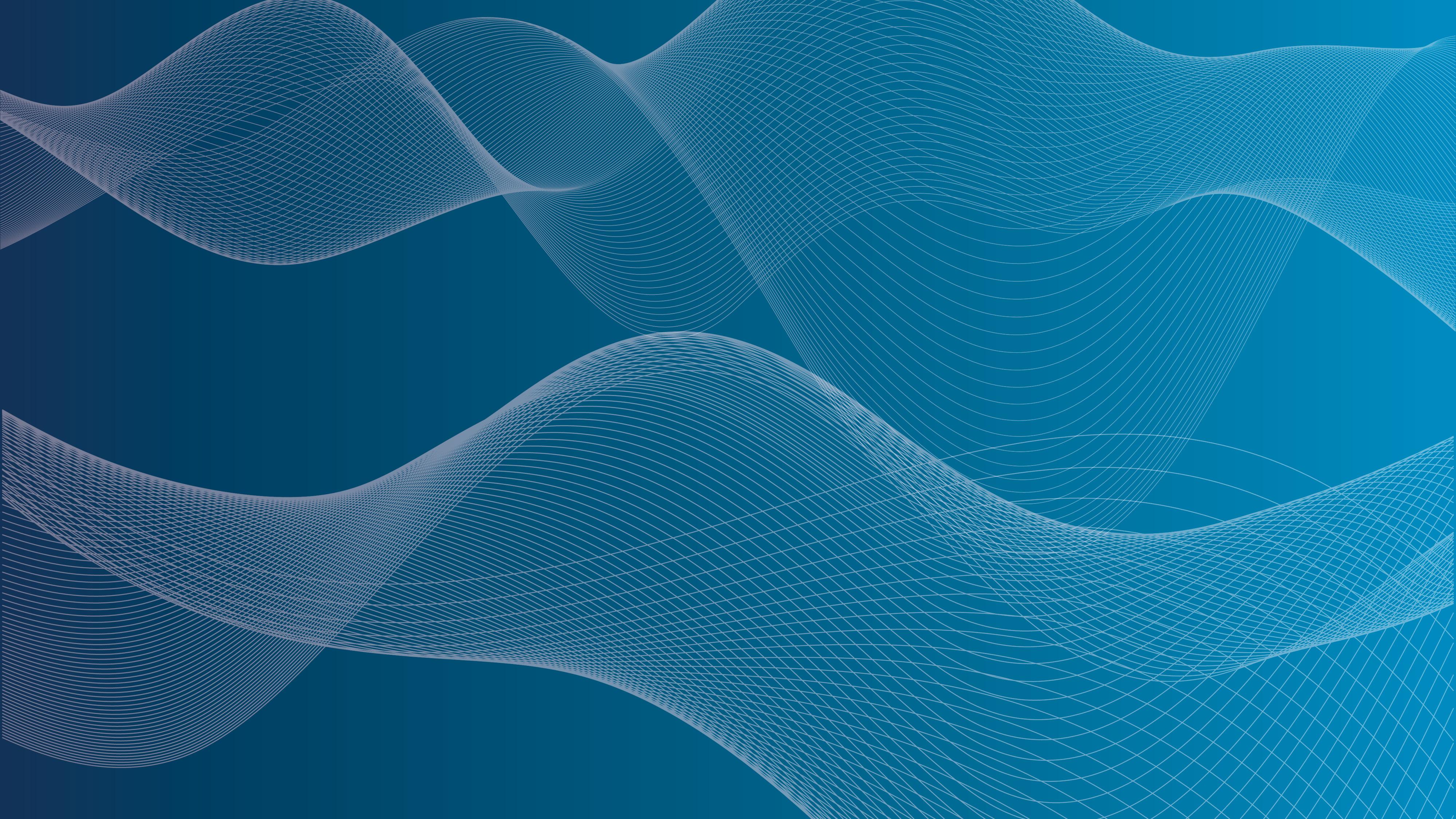Blue and White Wave Graphic