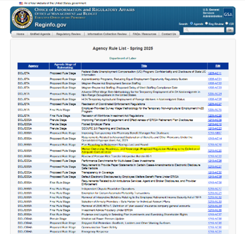 OIRA website