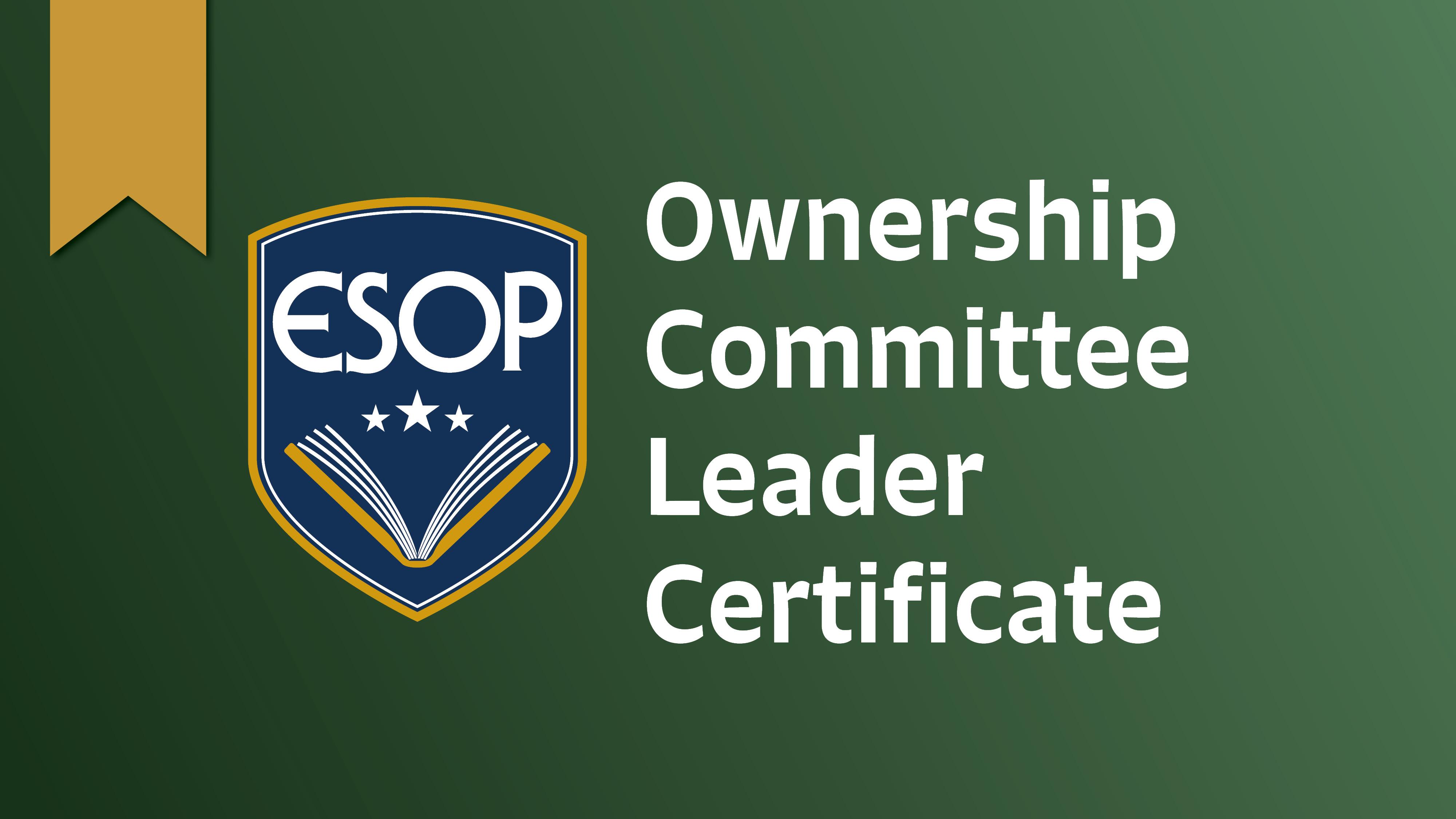 Employee Ownership University Ownership Committee Leader Certificate